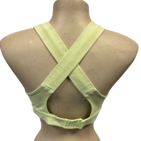 Lululemon All Sport Bra Adjustable Hyper Stripe Clear Mint Zest Women's Size 10 - Picture 4 of 7